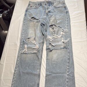 Aeropostale Light Blue 90s Baggy Jeans size 8 y2k